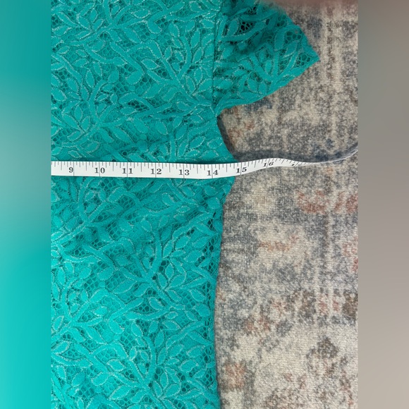 LILLY PULITZER seafoam green Jungle Lace short sleeve Erica shift dress S - Picture 9 of 10